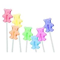 TEDDY BEAR ASSORTED COLOR LOLLIPOPS