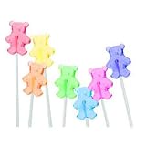 TEDDY BEAR ASSORTED COLOR LOLLIPOPS