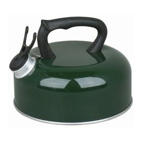 GREEN WHISTLING KETTLE 2L NEW& BOXED FOR CAMPING GAS