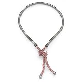Stainless Steel Necklace w/ Pink Cord, 23