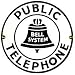Bell System Public Telephone Round Porcelain Sign