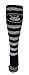 MOXY Socks Striped Kettlebell Knee-High Deadlift Socks (Black/Grey)