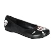 Cute Gothic Ballet Flat Shoes With Skull Lightning Bolt Shoes Flat