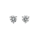 14K White Gold 5.75 MM Cubic Zirconia (Created) Martini Earring Studs