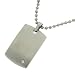 dogs13  - Stainless Steel Dog Tag Pendant w Diamond Accent