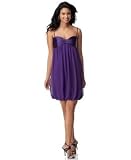 Apparel : London Times Spaghetti-Strap Ruched Babydoll Dress