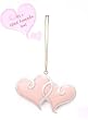 RUSS Whimsical Pink Hearts Wedding Christmas Ornament #31625