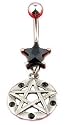 Gothic Pentacle belly ring