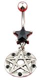 Gothic Pentacle belly ring