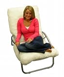 Comfort Research TEMPO CHAIR Twill Navy 45W x 28D x 22 High Fuf Foam Filled Poof Foof