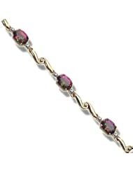 .02 ct 6-8X6 Oval Mystic Topaz Yellow Bracelet