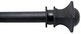 Drapery Window Curtain Rod / Drapery Rod 52 Inch-144 Inch Half Square/round Black