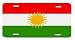 Kurdistan Kurdish Flag Vanity Auto License Plate