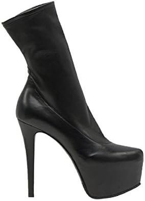 Nando Muzi Black Inside Platform Mid Calf Boot