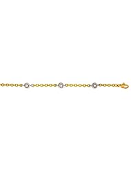 18KT Yellow DBY Necklaces Length = 16