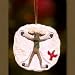 Mountain Mooses Snow Angels Christmas Ornament