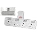 SURGE PROTECTED SWITCHED 4 WAY 13A SOCKET NO CABLES
