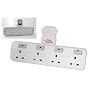 SURGE PROTECTED SWITCHED 4 WAY 13A SOCKET NO CABLES