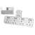 SURGE PROTECTED SWITCHED 4 WAY 13A SOCKET NO CABLES