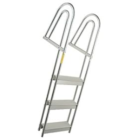 Latch Type Dock Pontoon Ladder (Steps: 5 Length\: 60 Width\: 18) By Garelick Manufacturing Co. by