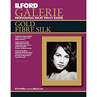ILFORD GALERIE Gold Fibre Silk - Baryta coated glossy photo fiber paper - 315 micron - 129.5 in x 190.2 in - 310 g/m2 - 50 sheets
