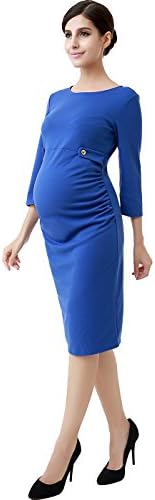 Momo Maternity "Daisy" Side Tabbed Crew Neck Dress