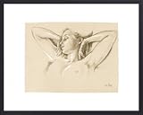 Women Poster Art Print and Frame (Wood) - Study For The Hands In Wings By F. Van Hove (20 x 16 inches)