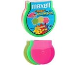 MAXELL CD-354 Multi-Color Slim Size CD Cases, 6 Pack
