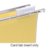 5 Star Office Card Inserts for Suspension File Tabs White [Pack 50]