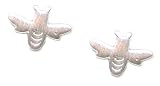 Tashi Sterling Silver Brushed Matte Finish BumbleBee Stud Earrings
