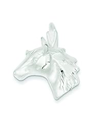 Sterling Silver Horse Head Pendant Charm FindingKing