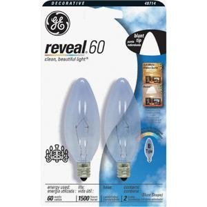GE 48714 - 60BC/RVL Decorative Daylight Full Spectrum Light Bulb