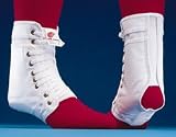 Pair of Swede-O Ankle Lok Lace-Up Ankle Brace, with set of side stabilizer inserts, White