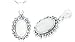 Oval White Mother of Pear S-Link Pendant Sterling Silver