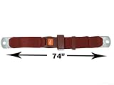 2-Point Lap Seat Belt, Maroon, 74 Inch Length, with Push Button Release
