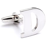 Letter D Initial Cufflinks Cuff Links Silver new