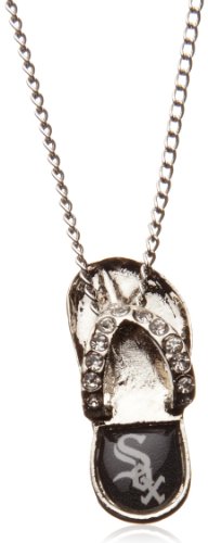 MLB Chicago White Sox Crystal Flip Flop Necklace