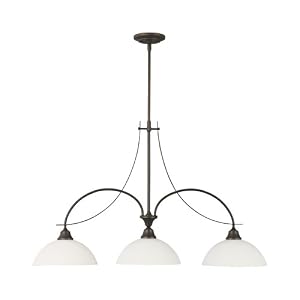 Murray Feiss F1886 3ORB Boulevard Three-Light Billiard Chandelier, Oil Rubbed Bronze with... by Murray Feiss