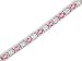 14K White Gold Genuine Oval Pink Tourmaline and Diamond Bracelet