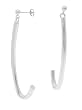Italian Sterling Silver Polished Round J-Shape Earrings