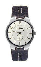Skagen Men's 433LSL1 Slim Brown Leather Watch