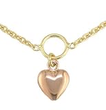 14K Yellow Gold Heart Anklet