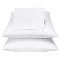 Damask Stripe Sheet Set - White