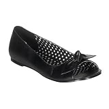 Demonia Shoes Women's DAISY-63, Mary Jane Black Pu Open Toe Flat Shoe