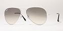 RAY BAN 3025 LARGE METAL 032/32 WHITE GRAY GRADIENT AVIATOR SUNGLASSES