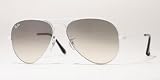 RAY BAN 3025 LARGE METAL 032 32 WHITE GRAY GRADIENT AVIATOR SUNGLASSES by 