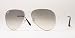 RAY BAN 3025 LARGE METAL 032/32 WHITE GRAY GRADIENT AVIATOR SUNGLASSES, 58mm-14mm-135mm