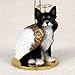 Chihuahua Tiny One Dog Angel Ornament (Black & White)
