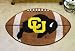 NCAA COLORADO BUFFALOES FOOTBALL SHAPED DOOR MAT RUG