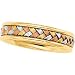 14K Yellow Gold Tri Color Hand Woven Band